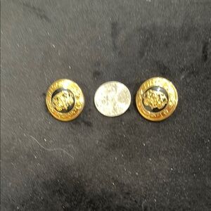 St. John Gold and Black  Button.  Set of  Two